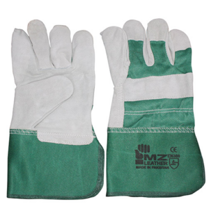 Leather Gloves Super H.D. Green MZ; Pakistan