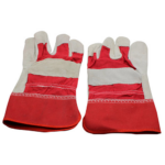 Leather Gloves Heavy Duty Red; Pakistan