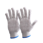 Cotton Gloves Light Blue Rim, 021 (17.2)