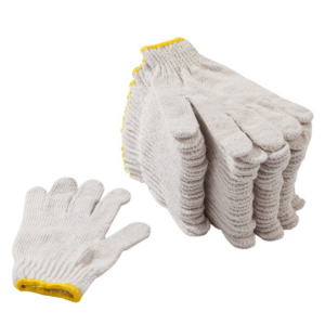 Cotton Gloves Yellow Rim, 21.1 (17.1)