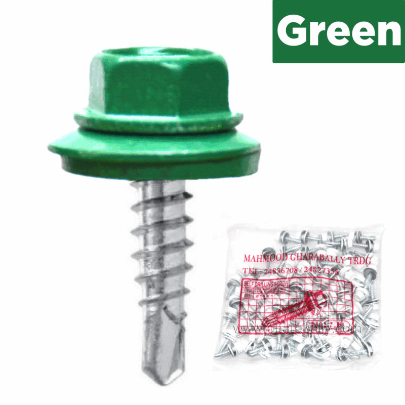 SDS Kirby Screw #14x1", Green, Nilli Taiwan