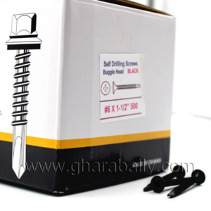 Self Drilling Screw Bugle Head Black #6, Taiwan
