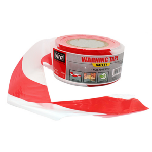 Warning Tape Red & White,500YDS, Vira