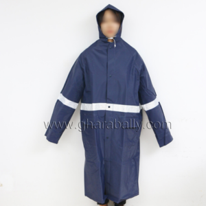 Rain Coat Dark Blue, W/ Reflective