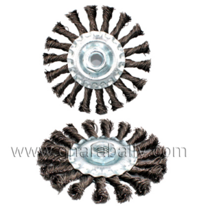 Wheel Brush S.S., Twisted W/Nut; Sali