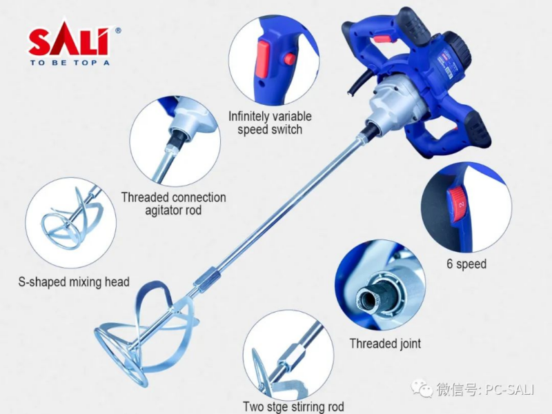 Paint Mixer Machine Single Head, 1200W, Sali - Image 3