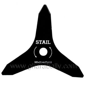 Brush Cutter Blade 3teeth, 12", Stali Brand