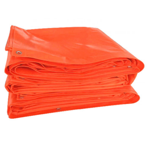FIRE RETARDANT TARPAULIN, 300gsm, Orange.
