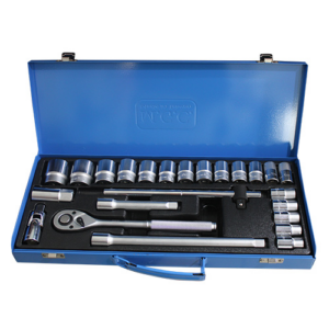 Socket Set 1/2"x24pcs, 10-32mm; Taiwan